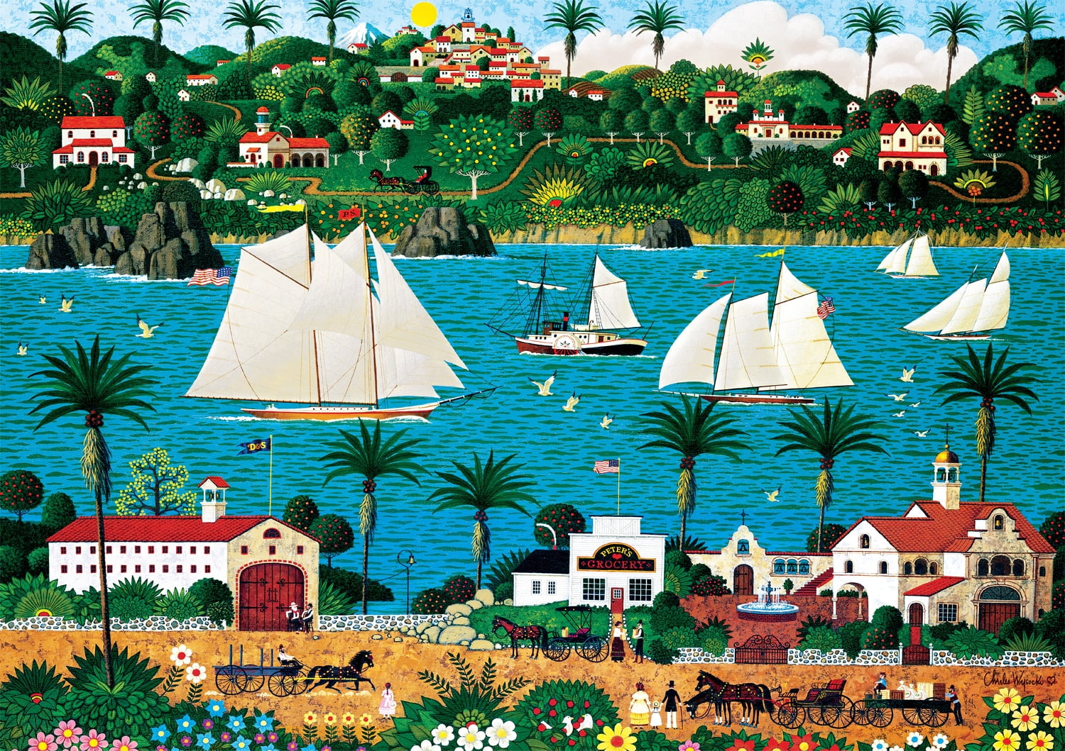 Buffalo Games Charles Wysocki - Old California 300 Pieces Jigsaw Puzzle