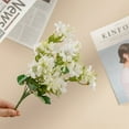thumbnail image 3 of Vase Decor Flowers, Denbek Artificial Wedding Bouquet: Snowflake & Wild Chrysanthemum with Greenery, 3 of 3