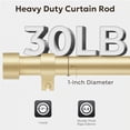 thumbnail image 3 of Curtain Rods for Windows 32 to 144, Gold Curtain Rod, Adjustable 1 Inch Heavy Duty Outdoor/Indoor Modern Drapery Pole, 32"-144", 3 of 8