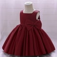 thumbnail image 1 of Vestido de princesa para niños Vestido de bebé de un año Vestido de niña con lazo para banquete de cumpleaños Vestido de actuación, 1 of 6