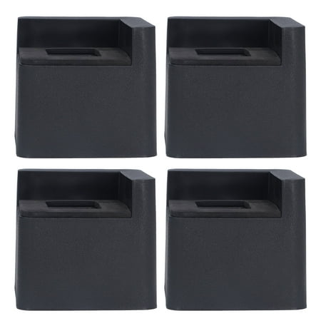 Loewten 4pcs Bed Risers Corner Fixed Casters Increasing Height 2200 Lb ...