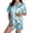 Blue, variant on CQXIDFH Halloween Pajamas Women Plus Size Halloween Pumpkin Print Short Sleeve Button Top and Shorts Set Cute Sleepwear Pjs Lounge Set