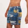 thumbnail image 5 of guisaled Big And Tall Swim Trunks For Men Swim Shorts for Men Quick Dry Elastic Waisted Swim Trunks Summer Lightweight Loose Fit Patchwork Hawaii Beach Swim Buttom, 5 of 6