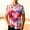 02 Pink, variant on Men's Summer Heart-Print Beach Casual Short-Sleeve Button-Down Shirt Colorful Printed Clothing