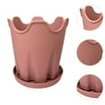 thumbnail image 6 of oshhni Flowerpot with Base Home Decor Flower Plant Container for Floor Desktop Cafe Pink, 6 of 9