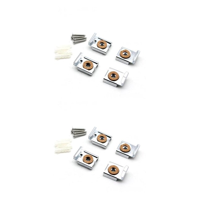 Eigraketly 1 Juego de Clips para espejos, estructura estable, Clip montado, suministros de vidrio, suministro para el hogar, colgador de espejos Titular cuadrado 2piezas
