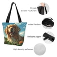 thumbnail image 6 of Fotbe Happy Dog In Flower Field Pattern Beach Tote,Shoulder Handbag,Spacious Tote Bag,Lightweight Travel Bag,Versatile Shopping Bag, 6 of 9