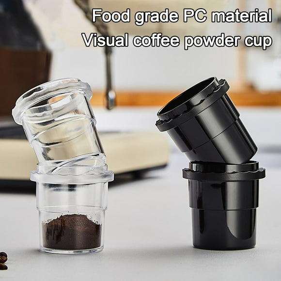 Ludlz Coffee Powder Cup Stackable Clear Container Food Grade Mess-free Coffee Grinding for 58mm Portafilters