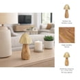 thumbnail image 5 of Mushroom with Metal Top for Home Decor - Figurine for Bathroom, Office, Room and Living Room - Modern Wood and Metal Sculpture Ornament for Shelf or Coffee Table Display - 8", Gold & Metallic, 5 of 10