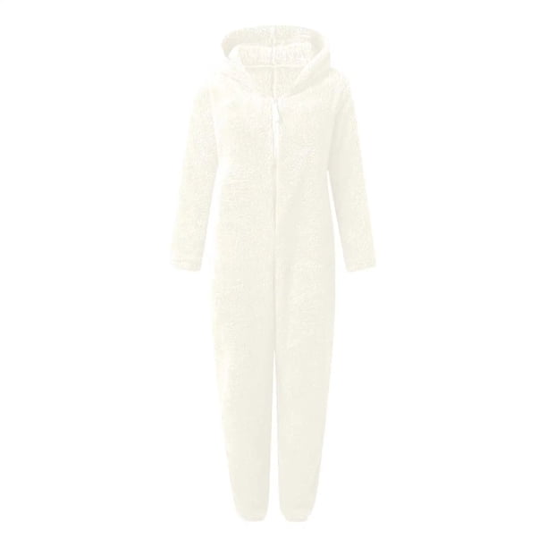 Pijamas de lana esponjosa con cremallera para mujer, ropa de dormir cálida con capucha para adultos, monos de talla grande 5XL, 2023 xuanjing unisex