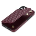 thumbnail image 4 of Wallet Cover for iPhone 14, with Wrist Strap Card Holder Magnetic Snap Back PU Leather Credit Card Slots Stand Classic Phone Case Cover for iPhone 14, Winered, 4 of 8