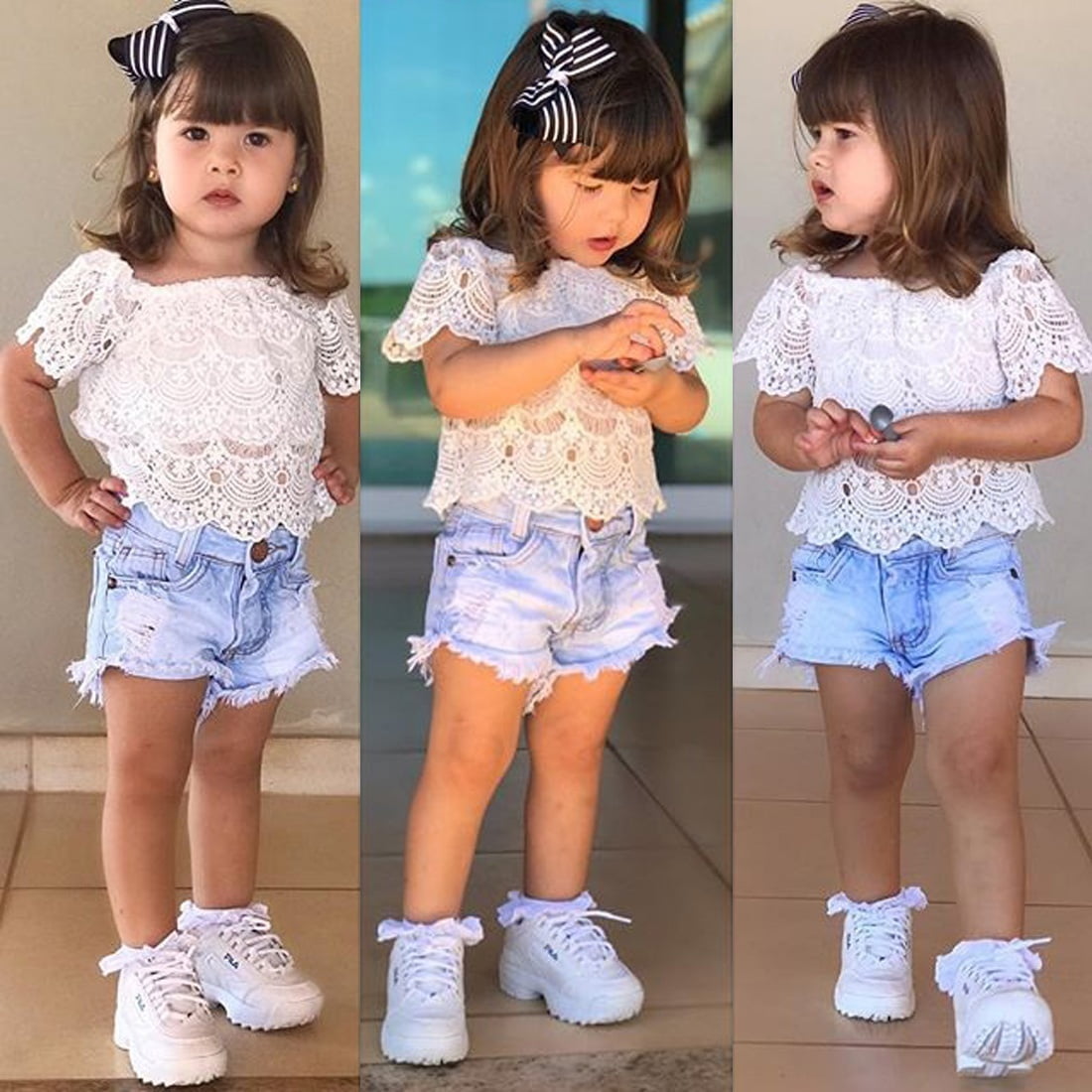 baby girl short jeans