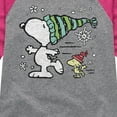 thumbnail image 3 of Peanuts - Snoopy Woodstock Skate - Toddler & Youth Girls Raglan Graphic T-Shirt, 3 of 5