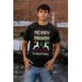 thumbnail image 4 of Ugly Merry Freakin Christmas Pattern Graphic T Shirt Men or Women Brisco Brands S, 4 of 6