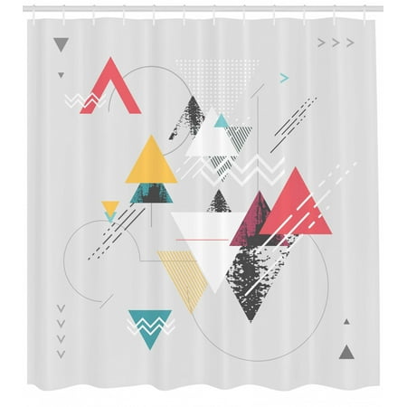 Abstract Shower Curtain Abstract Geometric Modern Design With