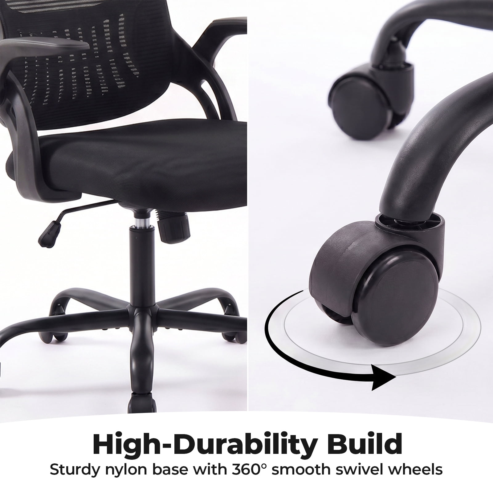 Alvantor 30" Tall Office Chair with Adjustable Footrest, Ergonomic Drafting Chair for Standing Desk, Black/Gray/Pink