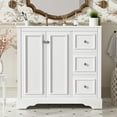 thumbnail image 6 of Harper & Bright Designs 36" Modern Bathroom Vanity with Sink, Bathroom Cabinet Freestanding with Drawers, Single Sink Bathroom Vanity with Adjustable Shelf, White, 6 of 15