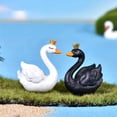 thumbnail image 3 of Grandest Birch Couple Lovers Swan Mini Craft Home Garden Bonsai Decor Landscape Ornament Gift Swan Design Home Decor Mini Ornament, 3 of 7