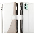 thumbnail image 4 of Funda cartera GANGXUN para iPhone 11 , cuero PU con tarjetero, cremallera, correa de mano, soporte y protección 537°, 4 of 6