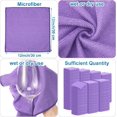 thumbnail image 2 of Tenare 100 Pack 12'' x 12'' Microfiber Cleaning Cloths Reusable Cleaning Rags Bulk Microfiber Towels Softer Highly Absorbent Washcloths for House Kitchen Car Window(Purple), 2 of 7