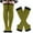 Yellow, variant on BRICH Women's Striped Knee High Socks over Knee Thigh High Socks Arm Warmer and Fingerless Gloves Set Yellow One Size
