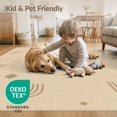 thumbnail image 2 of ODIKA 4'x6' Beige Modern Geometric Abstract Washable Area Rug Contemporary Minimalist Scattered Shapes Artistic Stain Resistant, Low Pile, Easy Care for Dorm Room, Small Living, 2 of 5
