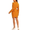 thumbnail image 3 of INSPIRE CHIC Two Pieces Suits for Women's Business Peplum Blazer Jacket Mini Pencil Skirt Sets XL Dark Orange, 3 of 6