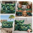 thumbnail image 6 of 2 Pack Outdoor Waterproof Throw Pillow Covers,Summer Tropical Leaves Monstera Decorative Square Patio Pillowcases for Chair Couch Sofa 16x16in, 6 of 9