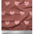 thumbnail image 1 of Soimoi Polyester Crepe Fabric Floral & Heart Print Fabric by The Yard 42 Inch Wide, 1 of 3