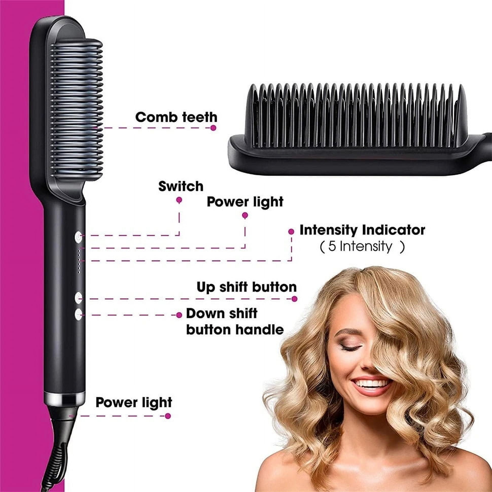 Negative Ion Hair Straightener Brush with Anti Scald Feature 20 Seconds Fast Heat Walmart