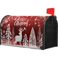 thumbnail image 3 of Merry Christmas Mailbox Cover 25.5x21in Christmas Mailbox Covers Magnetic Standard Size Winter Snowflake Pine Oversized Mailbox Covers Magnetic Mail Wraps Cover Letter Box for Christmas Home Yard, 3 of 6