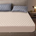 thumbnail image 6 of Qocolhg Bedding Quilted Fitted Mattress Pad, Full Size Mattress Protector for Adjustable Bed, Elastic Fitted Mattress Topper Protector and Cover Stretches up to 12 inch Deep, 78.7x78.7 inch (Khaki), 6 of 6