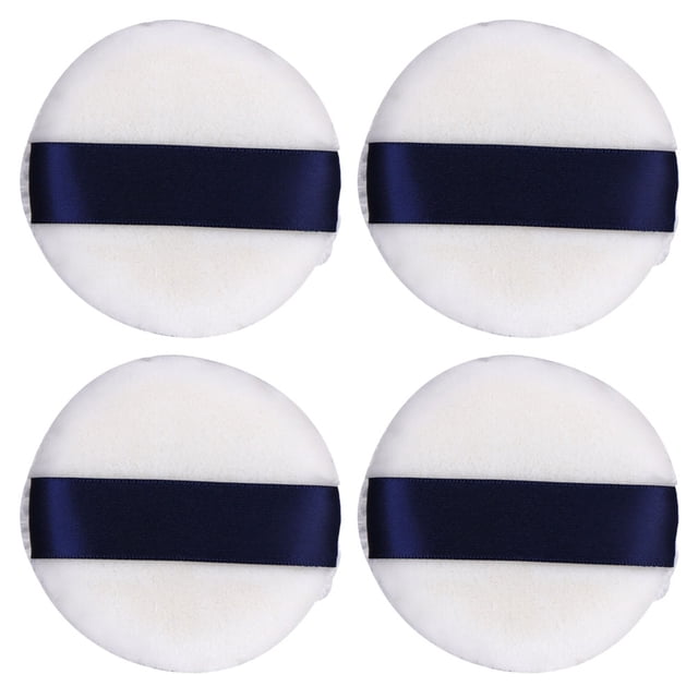 4Pcs Professional Makeup Powder Puff with Ribbon Makeup Tool for Women and Girls