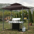 thumbnail image 6 of ABCCANOPY 8'x 5' Grill Gazebo Shelter, Double Tier Outdoor BBQ Gazebo Canopy with LED Light(Brown), 6 of 8