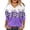 Purple, variant on Tops For Women Tops Summer Shirts Casual 2025 V-Neck 3/4 Sleeve Women Sweatshirt