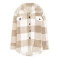 thumbnail image 4 of Ltctricy Plus Size Winter Coats for Women 2025 Warm Fleece Jackets Casual Comfy Lapel Button Down Outerwear, 4 of 4