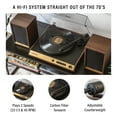 thumbnail image 3 of Crosley C72 Bluetooth Vinyl Record Player 120W Speakers, 2-Speed Belt-Drive Turntable, Anti-skate, 3 of 17
