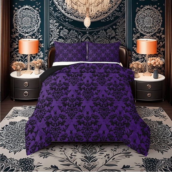 Erosebridal Paisley Mandala Bedding Twin Comforter Set,Bohemian Southwestern Down Comforter,Exotic Style Decor,Reversible,Lightweight,2-Piece