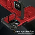 thumbnail image 5 of for Motorola Moto G 5G 2023 Armor Case with Kickstand, Luxury Military-Grade Drop Protection Heavy Duty Magnetic Phone Case, Compatible with MagSafe Accessories, for G 5G 2023, Red, 5 of 7