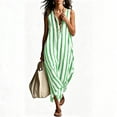 thumbnail image 2 of XuJwPNcy Summer Dresses for Women Breathable V Neck Maxi Dresses Sleeveless Striped Dress Thin Breathable Vacation Clothes, 2 of 7