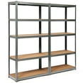 thumbnail image 4 of Gymax 2PCS 72'' Metal 5-Tier Garage Storage Rack Shelf Adjustable Freestanding Gray, 4 of 8