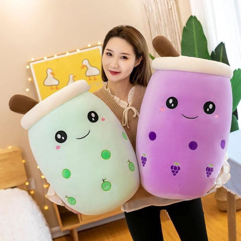 Boba Plushies Bubble Tea Plush Toys Kawaii Plush Cup Shaped Pillow Real Life Food St￭ Soft Back Cushion Kid Birthday Gift I4575322915