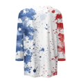 thumbnail image 6 of MEICHEN 4th of July Women's Three Quarter Sleeve Shirt USA Patriotic Flag Graphic Print Top Summer 250th Anniversary Tops, 6 of 6