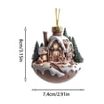 thumbnail image 3 of Barsme Snowy Christmas Cabin Christmas Hanging Ornament,Vintage Warm and Cozy Christmas House Hanging Ornament, Festive Tree Decoration For Bedroom Hallway Patio And Holiday Party Display, 3 of 5