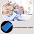 thumbnail image 2 of Xingzhi Sewing Thread Storage Box Portable Solid Color 42 Reel Waterproof Household Quilting Yarn Case Organizer Accessories Blue, 2 of 6