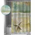 thumbnail image 3 of 54x78 Inch Shower Curtain Decorative Vintage Coastal Starfish Bathtub Bath Curtains Fabric Waterproof Bathroom Decor Summer Beach Nautical Small Stall Shower Curtain Set with 12 Hooks, 3 of 6