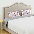 thumbnail image 5 of Dailycode Satin Pillow Case King Silk Pillow Cover for Hair and Skin Envelope Closure Cute Pink Ghost and Pumpkin 20"x40", 5 of 9