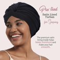 thumbnail image 3 of Turbante de satén para mujer, gorro de seda, gorro de satén para dormir para Cur, 3 of 5