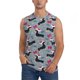 thumbnail image 1 of Balery Christmas Hat Dachshund Camisetas sin mangas para hombre, absorbe la humedad y protege contra el mal olor.-Medium, 1 of 7