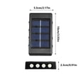 thumbnail image 2 of Solar Powered Up and Down Wall Washing Light, Waterproof Outdoor Sconce Lamp, Auto Lighting Decor for Courtyard Wall, Balcony Fence, Staircase and Residential Yard Night Landscape Lighting, 2 of 7
